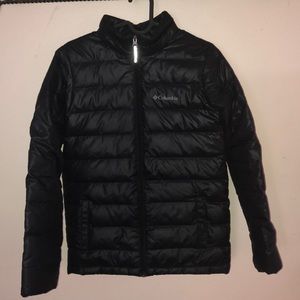 Columbia Black winter jacket, youth L (14/16)